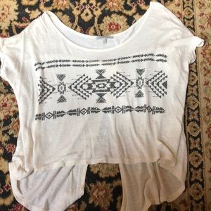 Charlotte Russe Tribal Open-Back Top